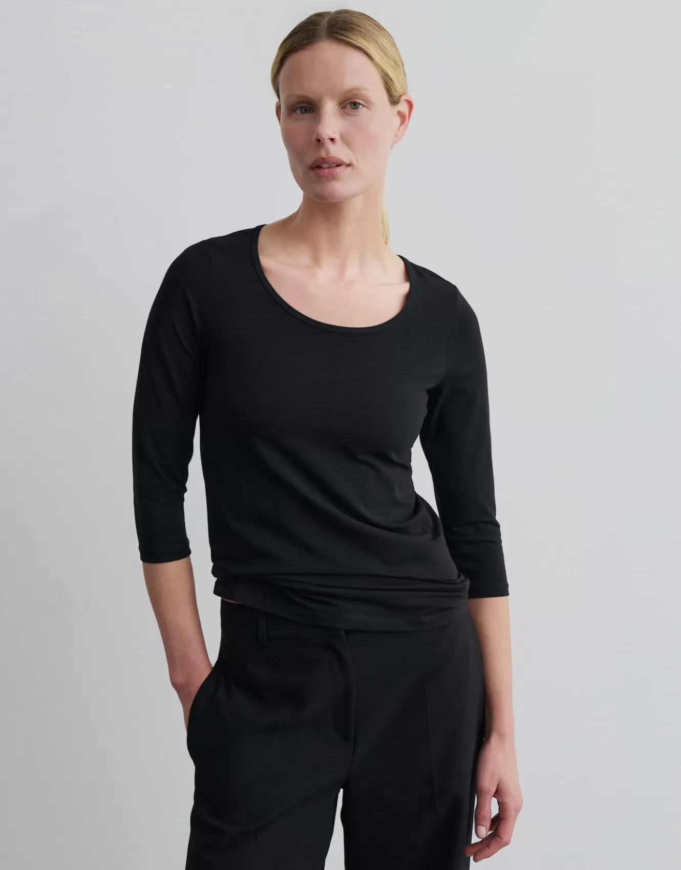 OPUS Basicshirt Kain Schwarz Online Bestellen^Damen Basics | Shirts