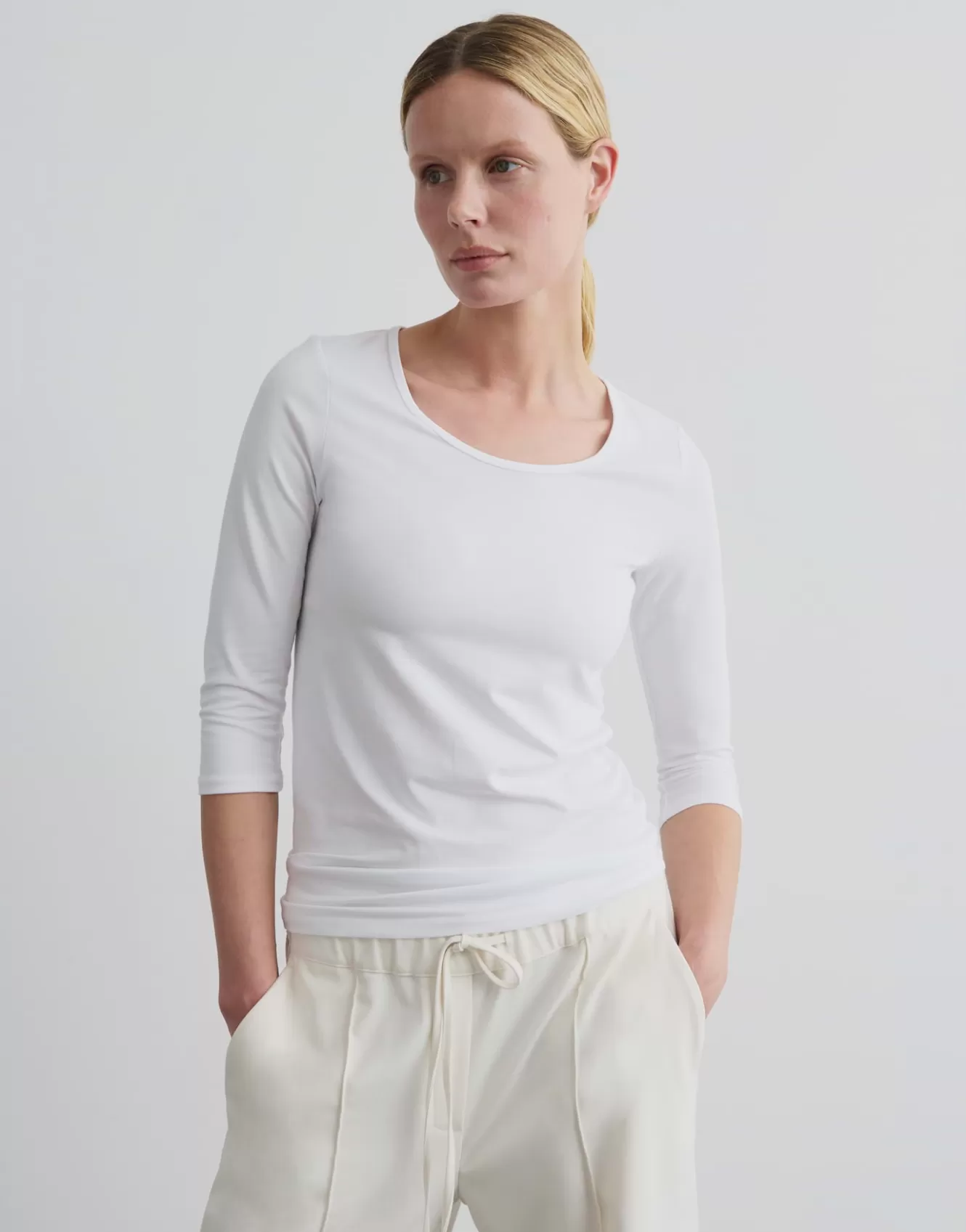 OPUS Basicshirt Kain Weiß Online Bestellen^Damen Basics | Shirts