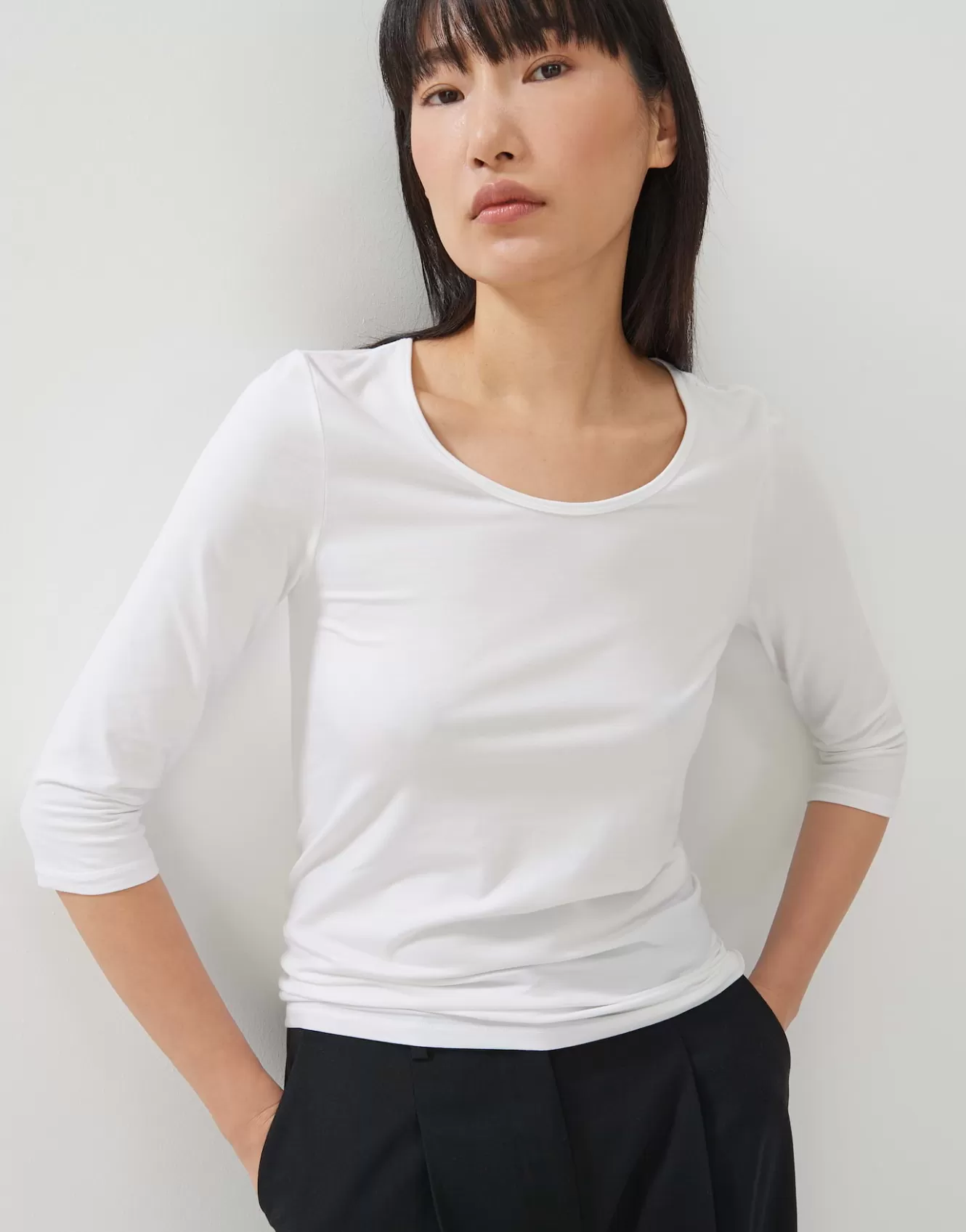 OPUS Basicshirt Kain Weiß Online Bestellen^Damen Basics | Shirts