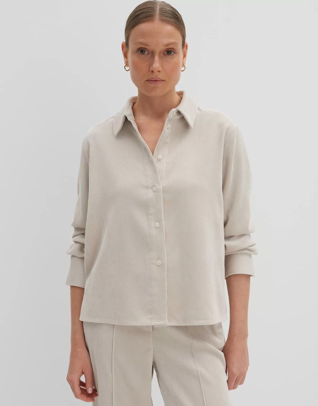 OPUS Cordbluse Zortney Detail Beige Online Bestellen^Damen Blusen