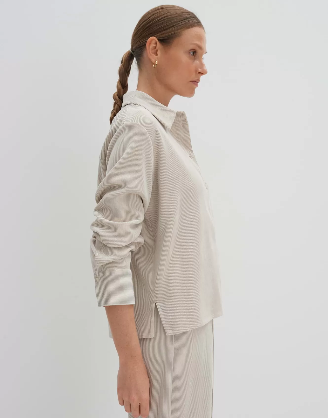 OPUS Cordbluse Zortney Detail Beige Online Bestellen^Damen Blusen