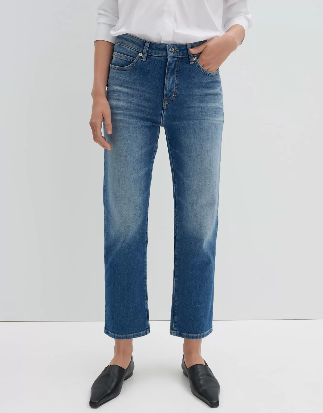 OPUS Cropped Relaxed Jeans Corah Iconic Blau Online Bestellen^Damen Jeans