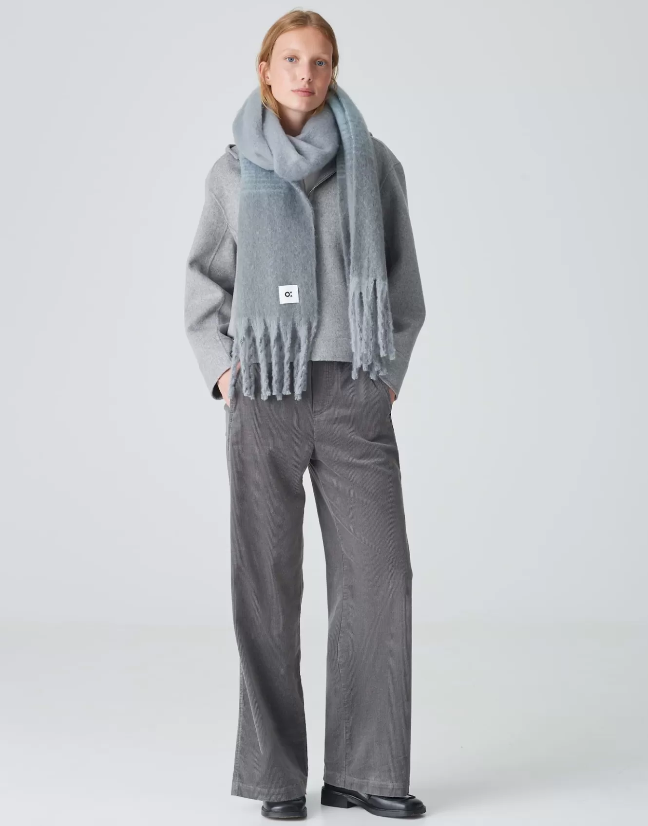 OPUS Oversize Schal Amovi Scarf Grau Online Bestellen^Damen Accessoires