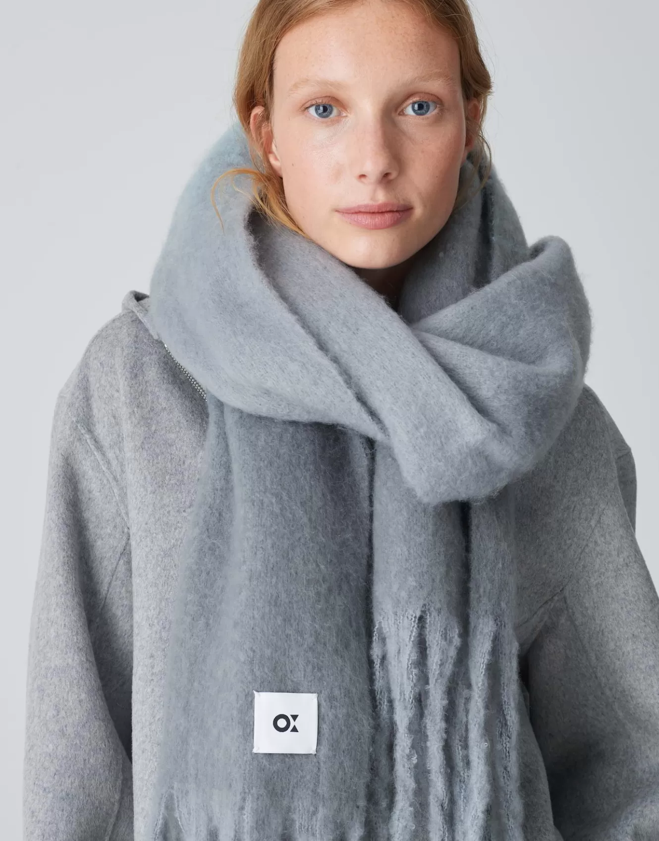 OPUS Oversize Schal Amovi Scarf Grau Online Bestellen^Damen Accessoires