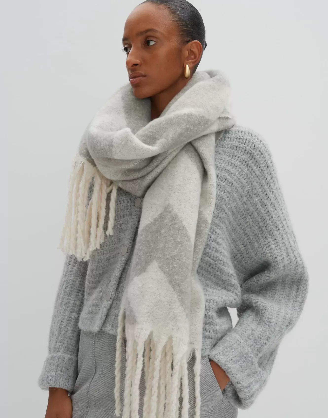 OPUS Schal Binto Scarf Grau Online Bestellen^Damen Accessoires